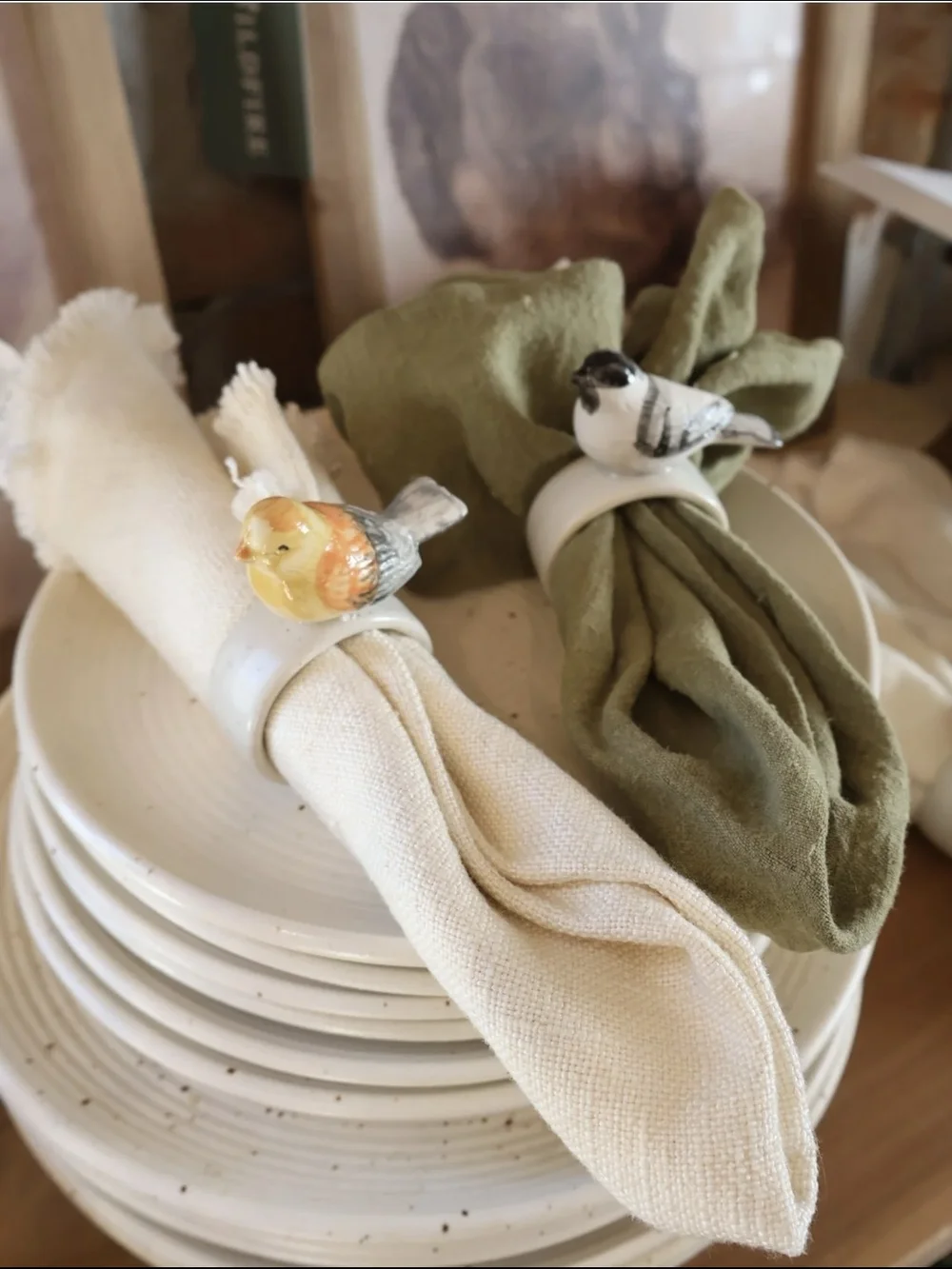 Ceramic Bird Napkin Ring
